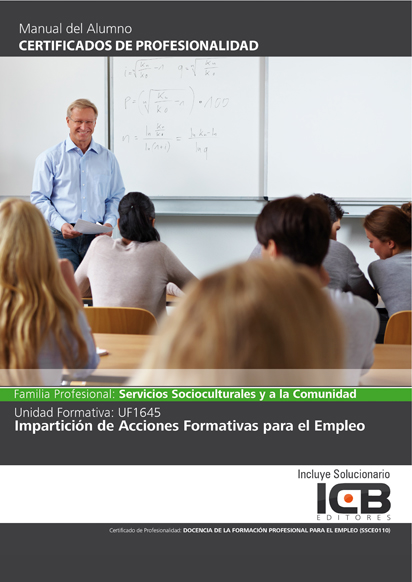 Portada de UF1645: IMPARTICIÓN DE ACCIONES FORMATIVAS PARA EL EMPLEO